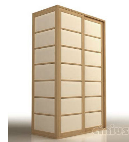 Moderner Kleiderschrank - Shoji - Cinius - Buche / mit Schiebetür / Farbe anpassbar