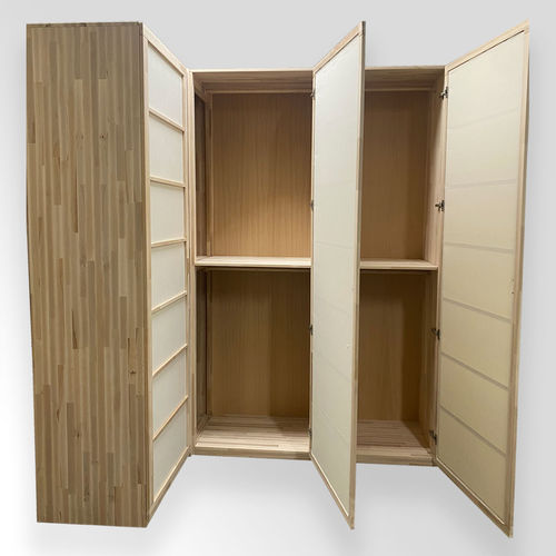 Eckkleiderschrank - Cinius - modern / Massivholz / Buche