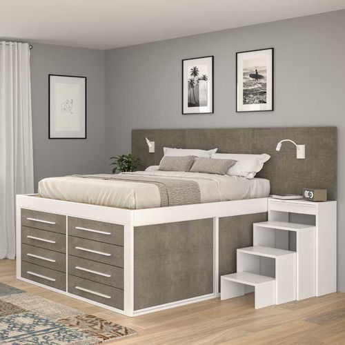 Doppelbett - TESSILE - Cinius - Einpersonen / modern / Bettkasten