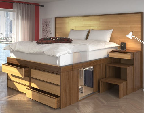 Doppelbett - NEW YORK - Cinius - Einpersonen / modern / Kopfteil