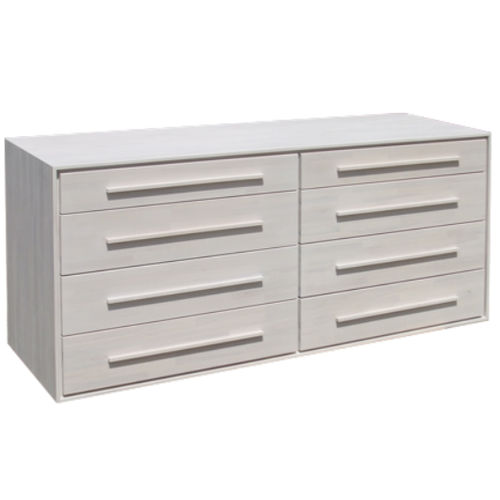 Moderne Kommode - 4 + 4 - Cinius - Buche / Birke / rechteckig