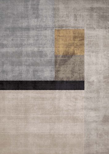 Moderner Teppich - CINEMA - Sirecom Tappeti - mit geometrischen Motiven / aus Bambusfaser / rechteckig
