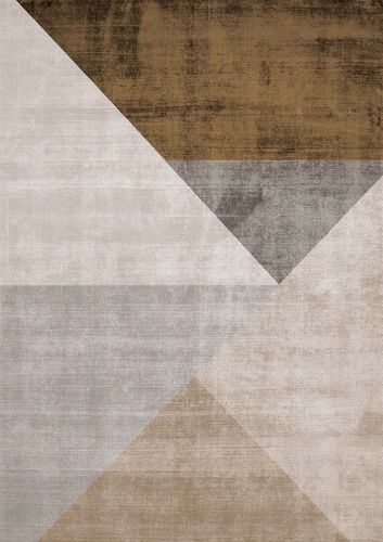 Moderner Teppich - PYRAMID - Sirecom Tappeti - mit geometrischen Motiven / aus Bambusfaser / rechteckig