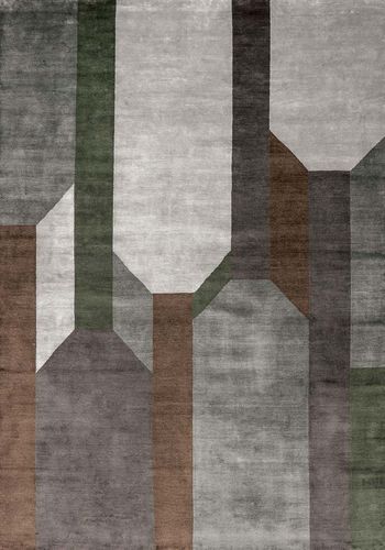 Moderner Teppich - GREEN - Sirecom Tappeti - mit geometrischen Motiven / aus Bambusfaser / rechteckig