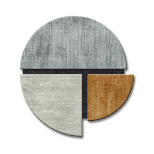 Moderner Teppich - SUNSET - Sirecom Tappeti - mit geometrischen Motiven / aus Bambusfaser / Neuseelandwolle