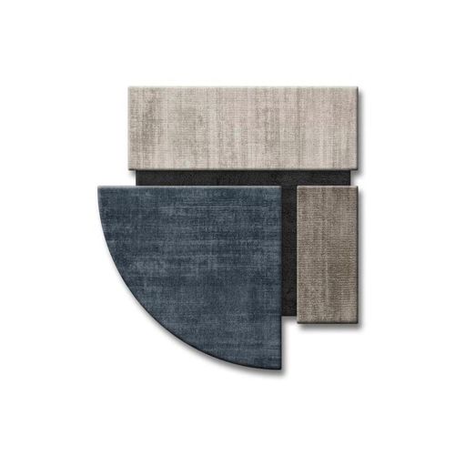 Moderner Teppich - DENIM - Sirecom Tappeti - mit geometrischen Motiven / aus Bambusfaser / Neuseelandwolle