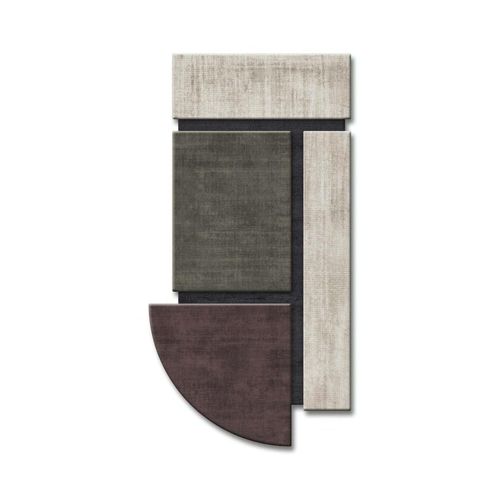 Moderner Teppich - VINACCIA - Sirecom Tappeti - mit geometrischen Motiven / aus Bambusfaser / Neuseelandwolle