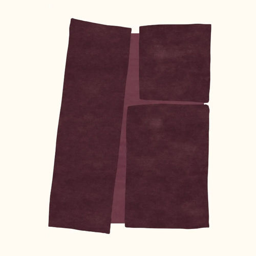 Moderner Teppich - ROSSA - Sirecom Tappeti - geometrisches Muster / aus Bambusfaser / Wolle