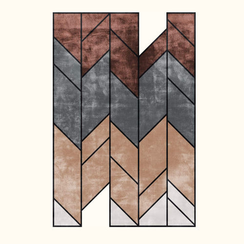 Moderner Teppich - SACCO - Sirecom Tappeti - mit geometrischen Motiven / gepolstert / Bambus