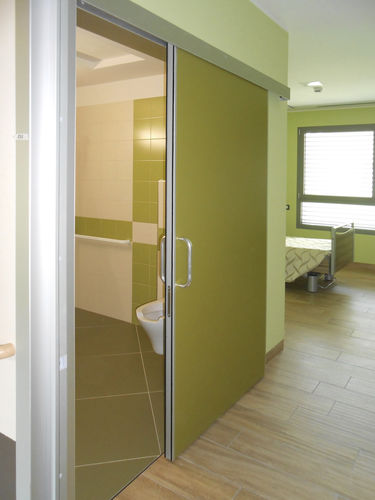 Schiebetür - Celegon - für Innenbereich / Aluminium / MDF