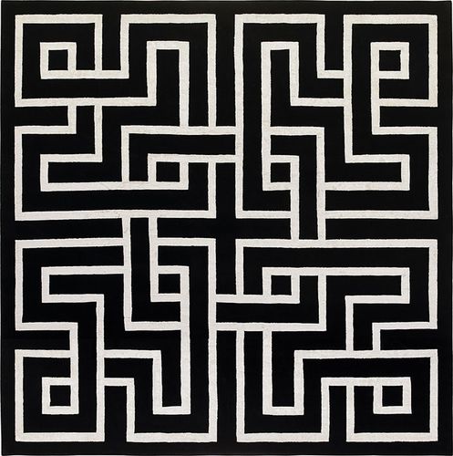 Moderner Teppich - DEDALO - SITAP Società Italiana Tappeti - mit geometrischen Motiven / aus Bambusfaser / Wolle