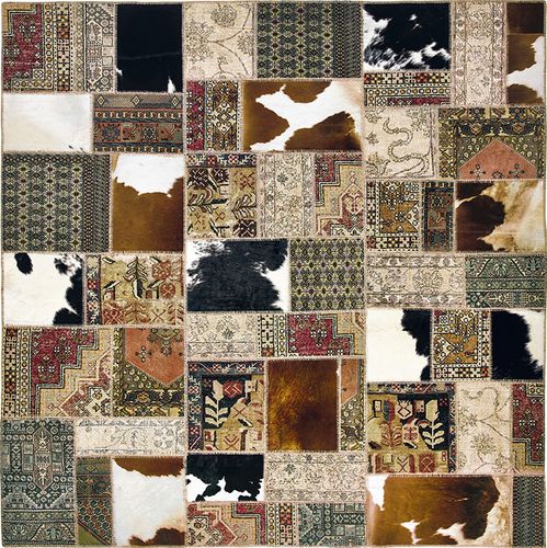 Moderner Teppich - GIOCONDA - SITAP Società Italiana Tappeti - Patchwork / Kuhfell / Wolle