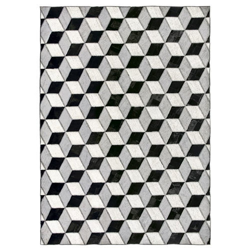 Moderner Teppich - RUBIK - SITAP Società Italiana Tappeti - mit geometrischen Motiven / Leder / Hanf