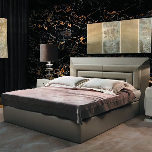 Doppelbett - MASTER: EBERLOW - SMANIA - modern / Holz / Leder