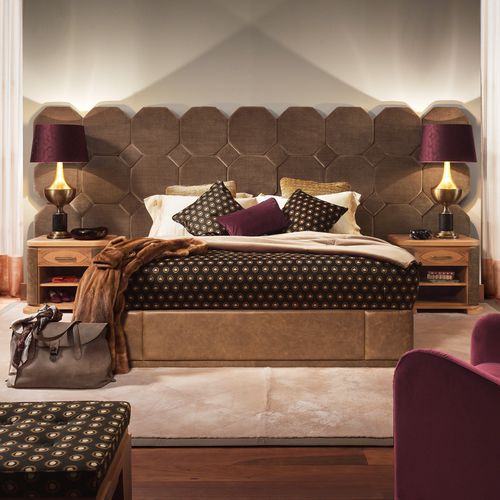 Doppelbett - MASTER: PASCAL 380 - SMANIA - klassisch / Polster / Leder