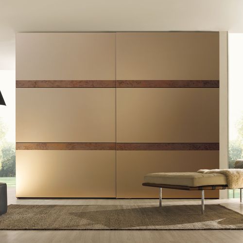 Moderner Kleiderschrank - FUTURE - Falegnami - lackiertes Holz / mit Schiebetür