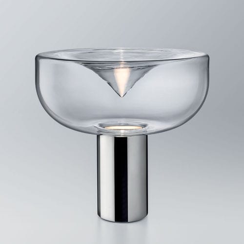 Tischlampe - AELLA T  - Leucos srl - Chrom / lackiertes Metall / geblasenes Glas