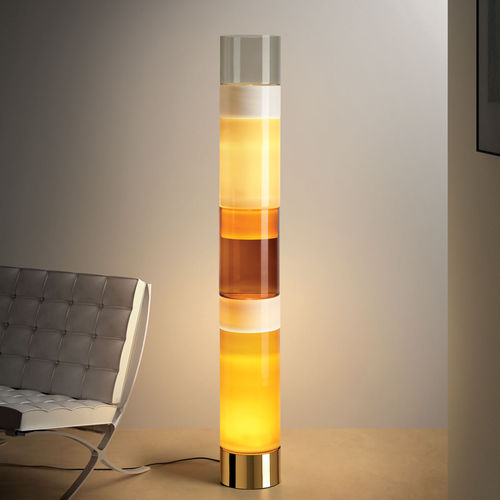 Bodenlampe - STACKING C TR - Leucos srl - Metall / Chrom / Glas