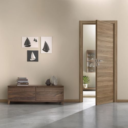 Tür für Innenbereich - WALNUT ON FEEL - BARAUSSE - Holzfurnier / einflügelig / modern