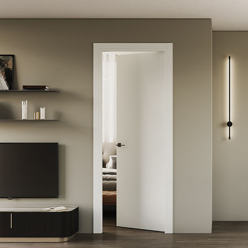 Tür für Innenbereich - BLANC FEEL - BARAUSSE - Holzfurnier / einflügelig / modern