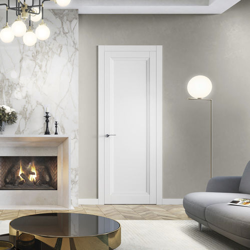Tür für Innenbereich - BLANC OPEN 08PU - BARAUSSE - Holzfurnier / einflügelig / modern