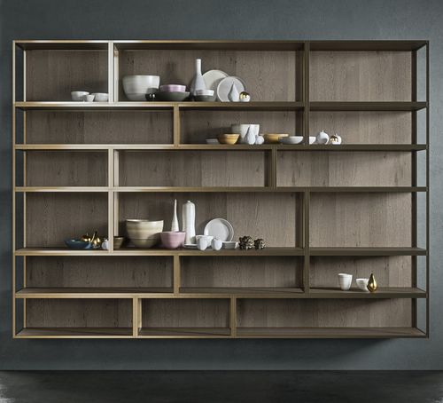 Wandmontiertes Regal - Frame - SNAIDERO RINO SPA - modern / lackiertes Metall / Laminat