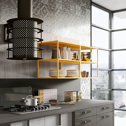 Wandmontiertes Regal - Loft - SNAIDERO RINO SPA - modern / lackiertes Metall / für Küchen