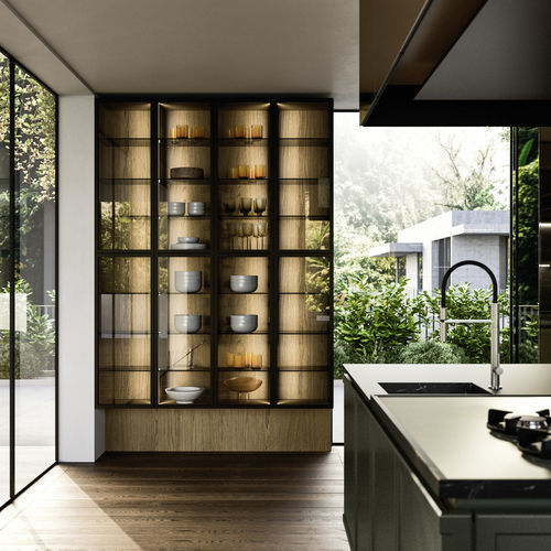 Moderne Vitrine - RIALTO - SNAIDERO RINO SPA - freistehend / eingebaut / wandmontiert