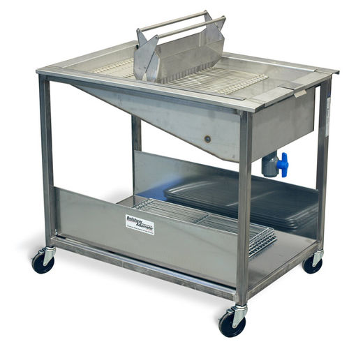 Zubereitungstisch für das Glasieren von Backwaren - HG18C - ADAMATIC - Edelstahl / mit Waschbecken / mobil
