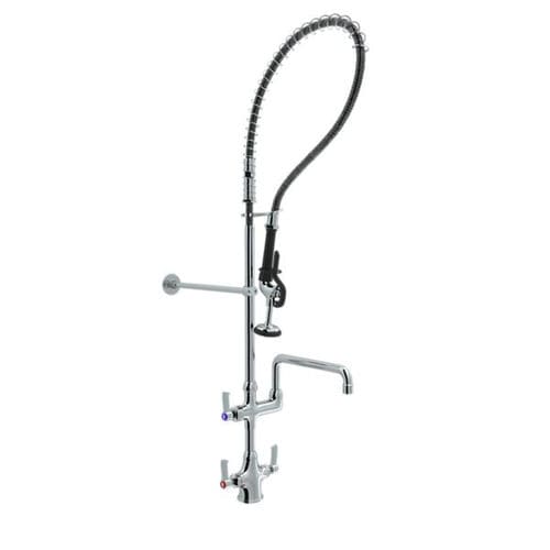 Wandmontierter Einhebelmischer - LK543AF08LC - Elkay - verchromter Messing / für Küche / 2-Loch