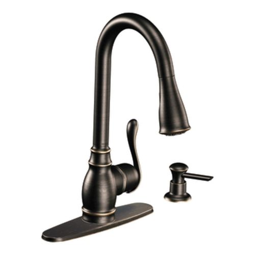 Aufsatz-Einhebelmischer - ANABELLE : CA87003BRB - Moen - Selbstschluss / Bronze / für Küche