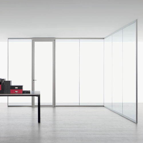 Abnehmbare Trennwand - BASIC - Citterio - mit Glasfront / für professionellen Einsatz / transparent