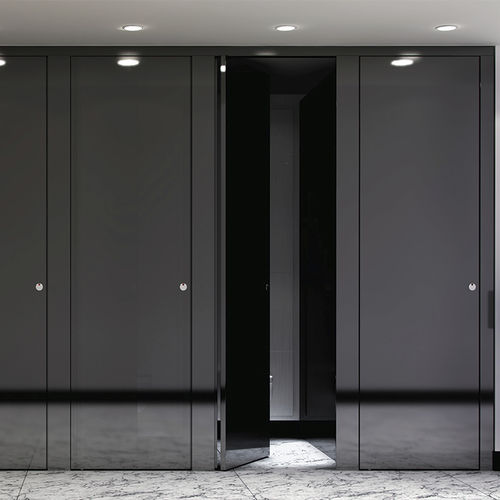 HPL-Sanitärkabine - FLOW - Thrislington Cubicles - Glas / Holz / Edelstahl