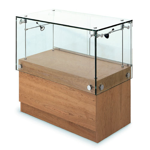 Moderne Vitrine - WG003.WV - Shopkit - Glas / Eiche / beleuchtet