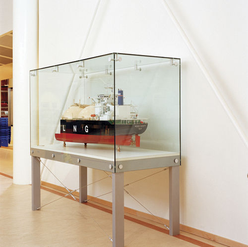 Moderne Vitrine - CMC002 - Shopkit - auf Beinen / Glas / Aluminium