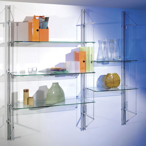 Wandmontiertes Regalsystem - FIN - Shopkit - modern / Metall / Glas