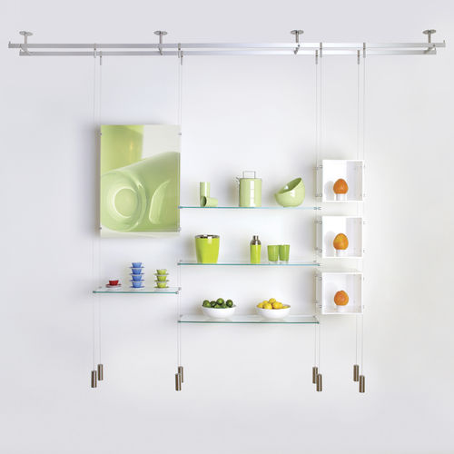 Hängendes Regalsystem - CABLE - Shopkit - modern / Glas / für Einzelhandel