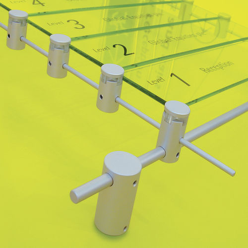 Wandmontiertes Schild - STANGENSYSTEM ROD A-E - Shopkit - festinstalliert / für Deckenmontage / Aluminium