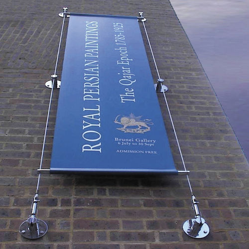 Wandmontiertes Schild - TYPE D - Shopkit - Edelstahl / für Außenbereich