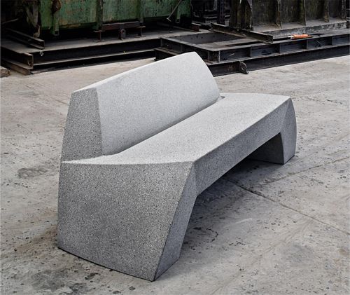 Bank für den öffentlichen Raum / Design - BILBAO - Escofet - Stahl / Edelstahl / Stahlbeton