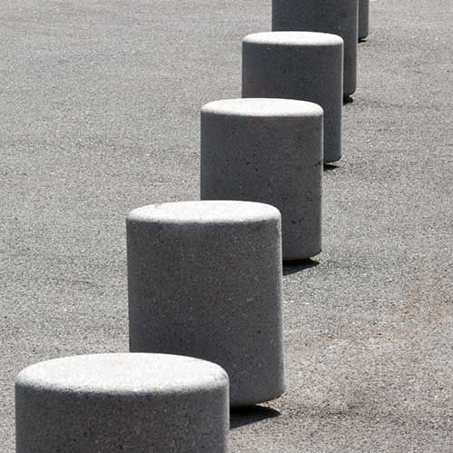 Fußgänger-Sperrpfosten - PUSH - Escofet - stationär / Beton / Harz