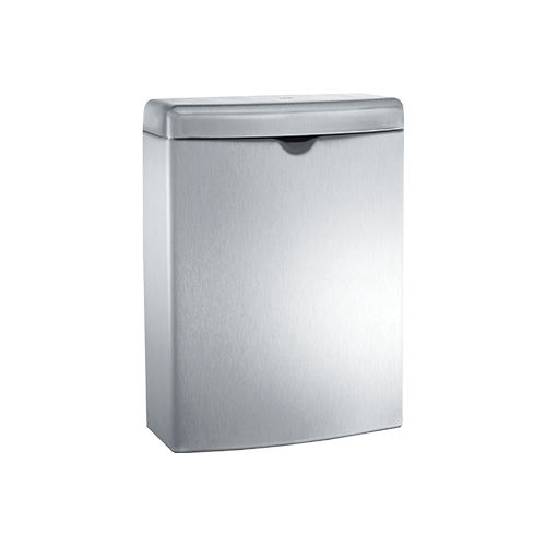 Hygienischer Abfallbehälter - ROVAL™ - American Specialties, Inc. - wandmontiert / Edelstahl / mit Deckel