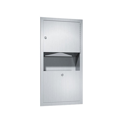 Einbau-Handtuchspender - TRADITIONAL™ 0462-AD - American Specialties, Inc. - für Aufbau / Edelstahl / mit Abfallbehälter