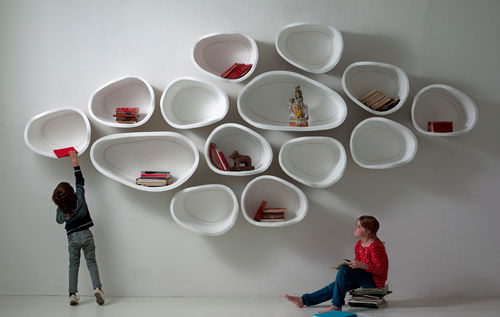 Modulregal - FAVO - ImperfettoLab - originelles Design / Glasfaser