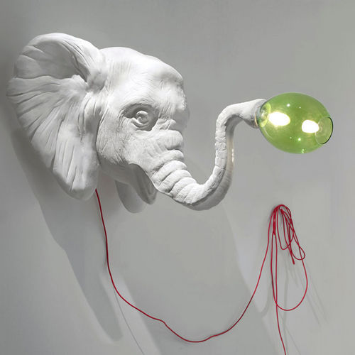 Wandleuchte / originelles Design - ELEPHANT - ImperfettoLab - für den Innenraum / Glasfaser