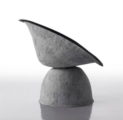 Sessel / originelles Design - MINI - ImperfettoLab - Glasfaser / schwarz