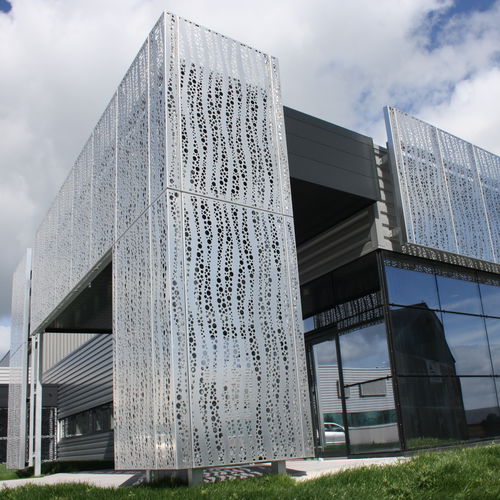 Perforiertes Metallblech - EXAU - GANTOIS Industries - Dekor / Aluminium / für Fassaden