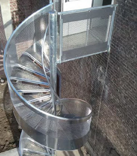 Wendeltreppe - VOILALU® - GANTOIS Industries - mit Lochblechstufen / mit Metallstruktur / modern
