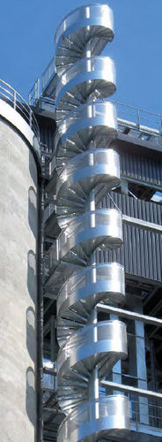 Wendeltreppe - GANTOIS Industries - Holzstufen / mit Metallstruktur / für Geschäftsgebäude
