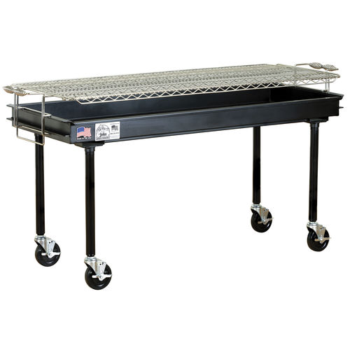 Holzkohle-Gartengrill - M-15B - Big John Grills & Rotisseries - für professionellen Einsatz / auf Rollen / Stahl